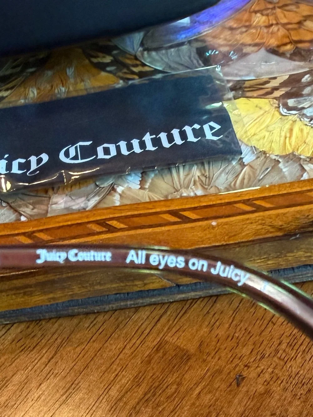 Juicy Couture NWT Black Gradient Round Cat Eye Sunglasses
